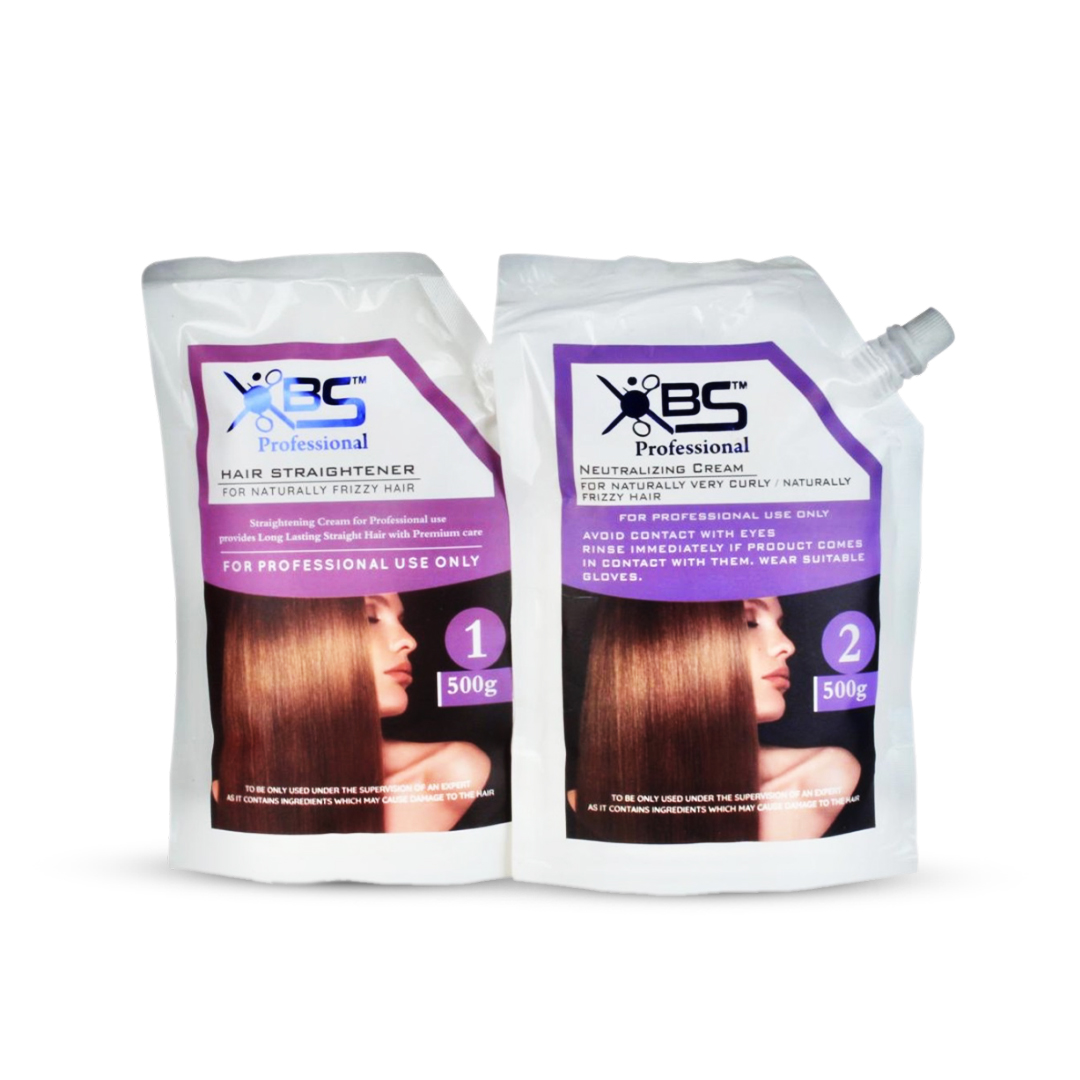 XBS Professional Hair Rebounding Cream + Neutralizing Cream For Curly or Wavy Hair | Helps to Make Straight and Sleek hair | Reduce Frizz, Enhance Shine, Give Long-Lasting Results (500g+500g)