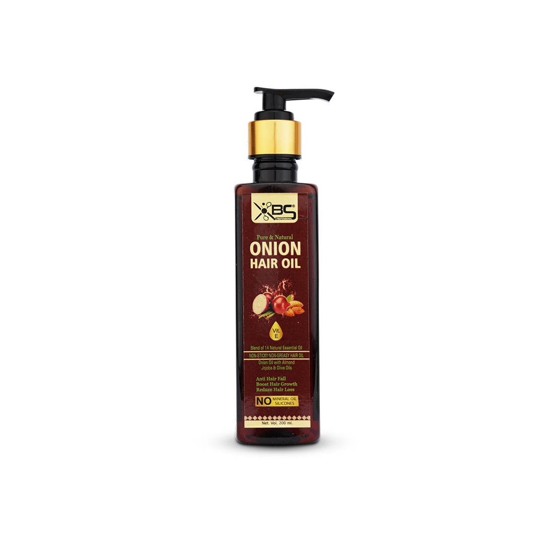XBS Onion Hair Oil for Women & Men | Dandruff Control, Hair Regrowth | Reduces Hairfall | Makes Hair 10X Stronger (200ml)